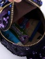 Fashion Purple Rabbit Shape Design Paillette Decorated Backpack