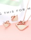 Fashion Rose Gold Swan Shape Decorated Jewelry Sets