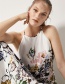 Fashion White Off-the-shoulder Design Flower Pattern Dress