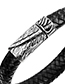 Fashion White+black Grid Pattern Decorated Bracelet