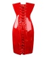 Sexy Red Bandages Decorated Pure Color Corset