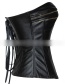 Fashion Black Zipper Decorated Pure Color Corset