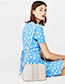 Sexy Blue Dots Pattern Decorated V Neckline Dress
