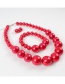 Elegant White Full Pearls Design Pure Color Jewelry Sets