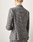 Fashion Wool Grids Pattern Decorated Coat