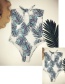 Sexy White Leaf Pattern Design Hollow Out Bikini