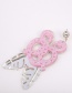 Fashion Pink Flamingo Shape Design Pure Color Earrings