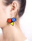 Fashion Multi-color Geometric Shape Design Earrings
