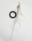 Fashion Silver Color Tassel&circular Ring Design Long Earrings
