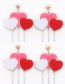 Fashion Multi-color Heart Shape Design Tassel Earrings