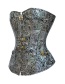 Fashion Silver Color Flower Pattern Decorated Corset