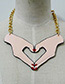 Fashion Beige Hand Shape Decorated Necklace