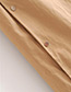 Fashion Khaki Rivet Decorated Pure Color Trousers