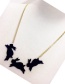 Fashion Black Rabbit Shape Decorated Necklace