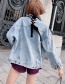 Trendy Blue Pure Color Design Long Sleeves Coat