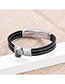 Fashion Black+silver Color Wing Shape Decorated Bracelet