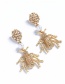 Fashion Gold Color Spider Shape Decorated Earrings
