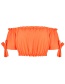 Fashion Orange Pure Color Decorated Vest
