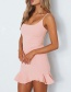 Fashion Light Pink Pure Color Decorated Dress