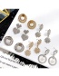Fashion Silver Color Square Shape Decorated Earrings