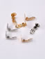 Fashion Silver Color Pure Color Decorated Earrings Accessoires