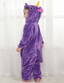 Lovely Purple Pure Color Decorated Children Pajamas