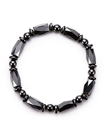 Fashion Black Pure Color Decorated Bracelet