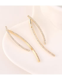 Fashion 14k Gold Diamond Stud Earrings