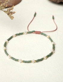 Fashion Lake Green Rice Beads Hand-woven Natural Freshwater Pearl Bracelet