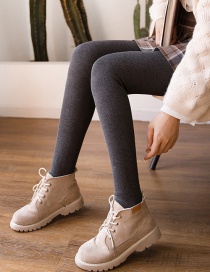 Fashion 350 Feet Dark Gray Thread And Velvet Thick Cotton Vertical Stripe Leggings