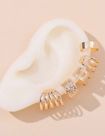 Fashion Gold Alloy Geometry Multilayer Ear Cuff Set