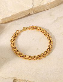 Fashion Gold Stainless Steel Geometric Chain Bracelet