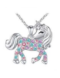 Fashion Unicorn Necklace Alloy Diamond Unicorn Necklace