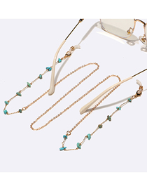 Fashion Gold Alloy Loose Bead Glasses Chain
