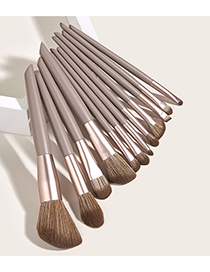 Fashion Grey 12-fox Mei-makeup Brushes
