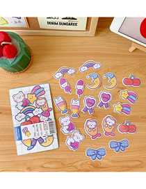 Fashion Soft Cute Bear Pvc Bear Bunny Hand Account Sticker Material 40 Pieces