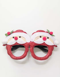 Fashion Santa Claus Christmas Wreath Christmas Hat Letters Snowman Geometric Glasses
