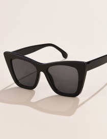 Fashion Black Gray Large Frame Cat Eye Sunglasses