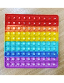 Fashion 20cm Square Printed Numbers Large 20cm Digital Push Rainbow Silicone Children's Toy