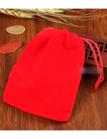 Fashion 5*7cm Red Flannel Drawstring Cloth Bag