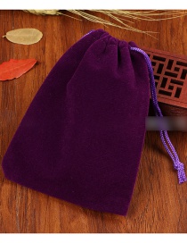 Fashion 5*7cm Purple Flannel Drawstring Cloth Bag