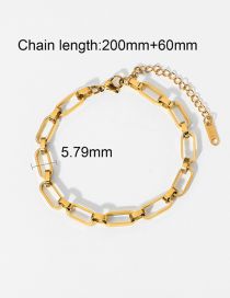 Fashion 7# Titanium Steel Geometric Chain Bracelet