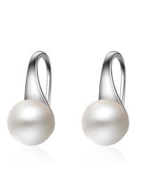 Fashion Abs Imitation Pearl 8m Sterling Silver Pearl Stud Earrings