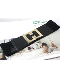 Fashion Mouth Section Woven Geometric Wide-sided Belt
