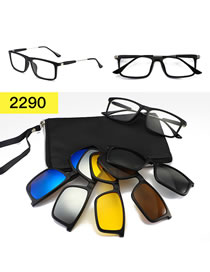 Fashion 2290tr Frame Geometric Magnetic Sunglasses Lens Set