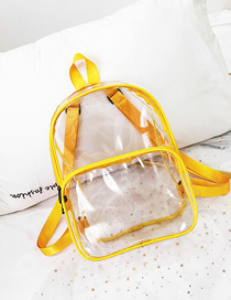 Fashion Yellow Transparent Pvc Shoulder Bag