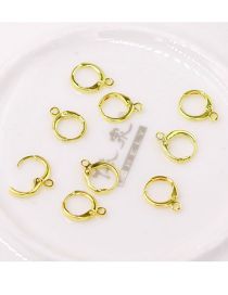 Fashion 14k Real Gold (10 Batches) Copper Clad Gold Round Buckle Diy Jewelry Accessories