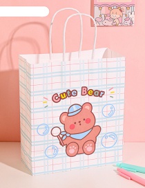 Fashion Bubble Bear Printed Animal Large Portable Paper Gift Bag