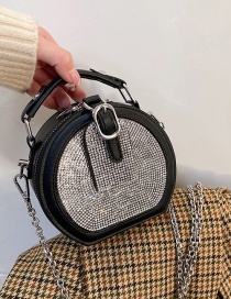 Fashion Black Diamond Crossbody Mini Chain Shoulder Handbag