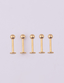 Fashion Golden Vacuum Plated Stainless Steel Ball Earrings (single Price)